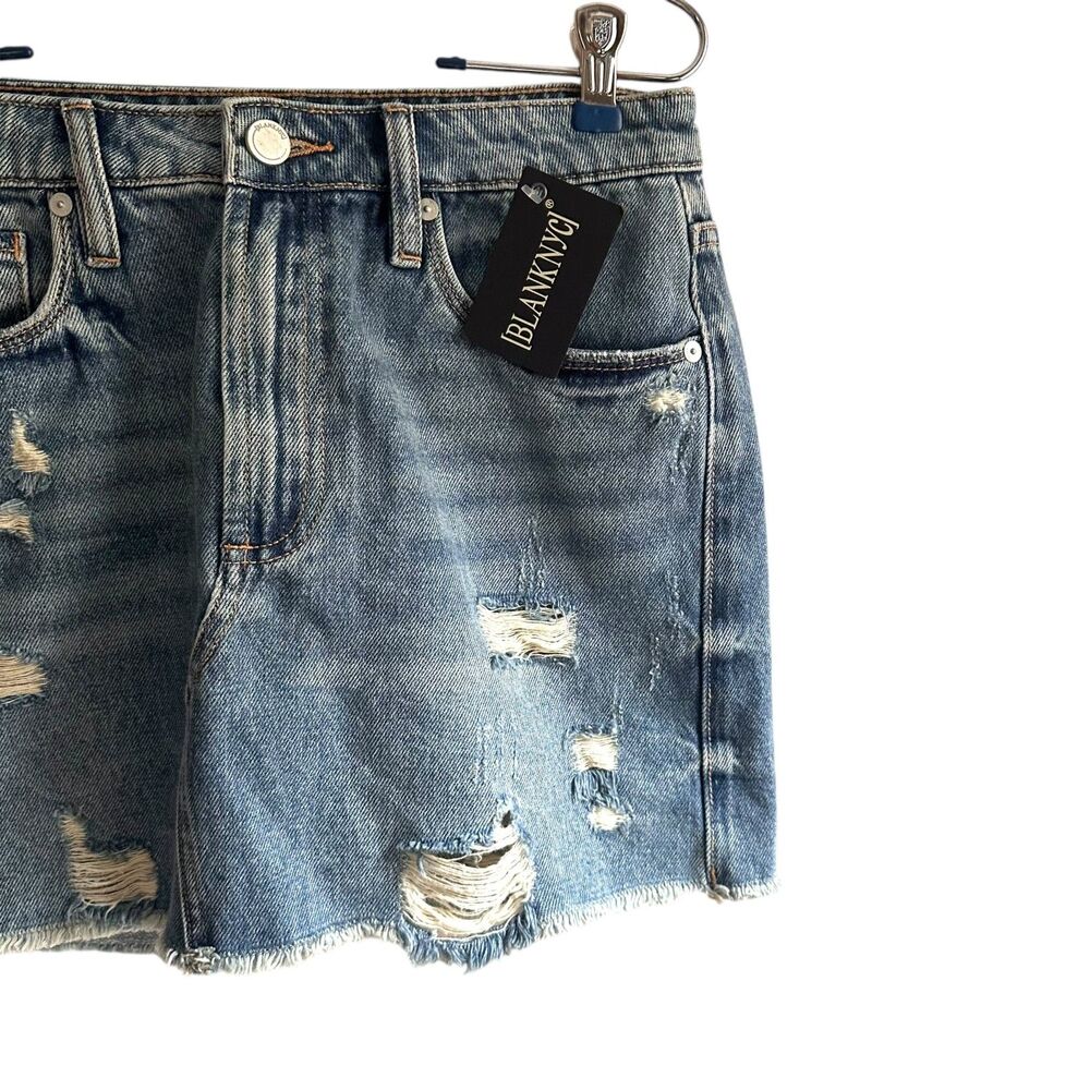 BLANKNYC Eye Opener Distressed Denim Skirt NWT 26 - Picture 4 of 5